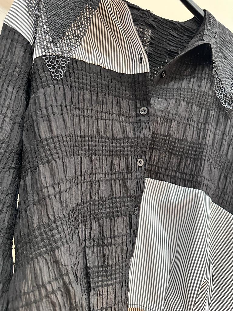 230856 - Patchwork Shirt Top (10% Off)