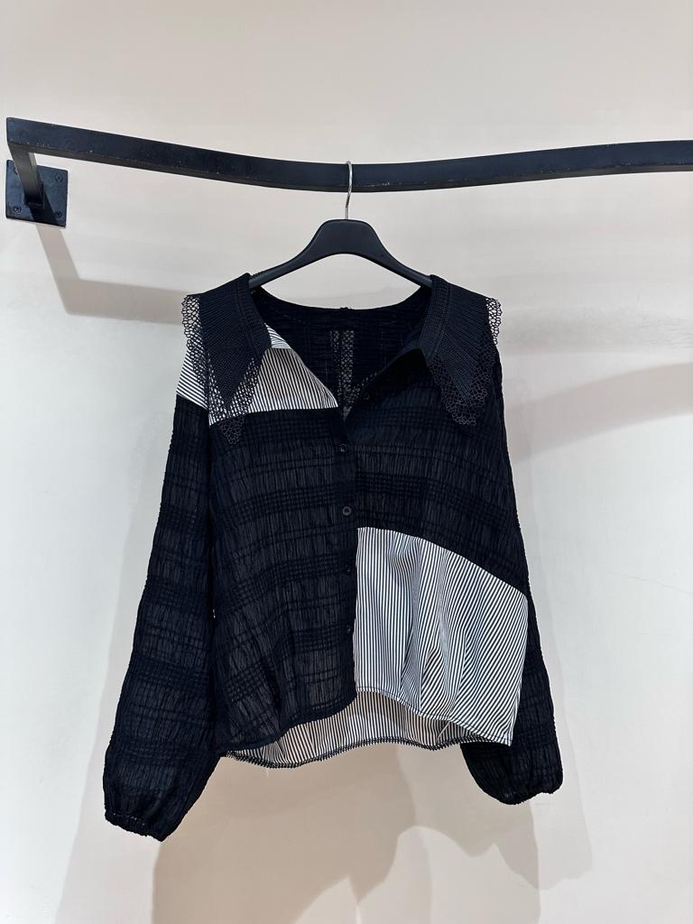 230856 - Patchwork Shirt Top (10% Off)