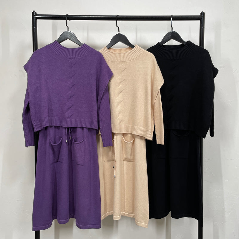 231032 - Knit Dress Set (📣 New Item 📣)