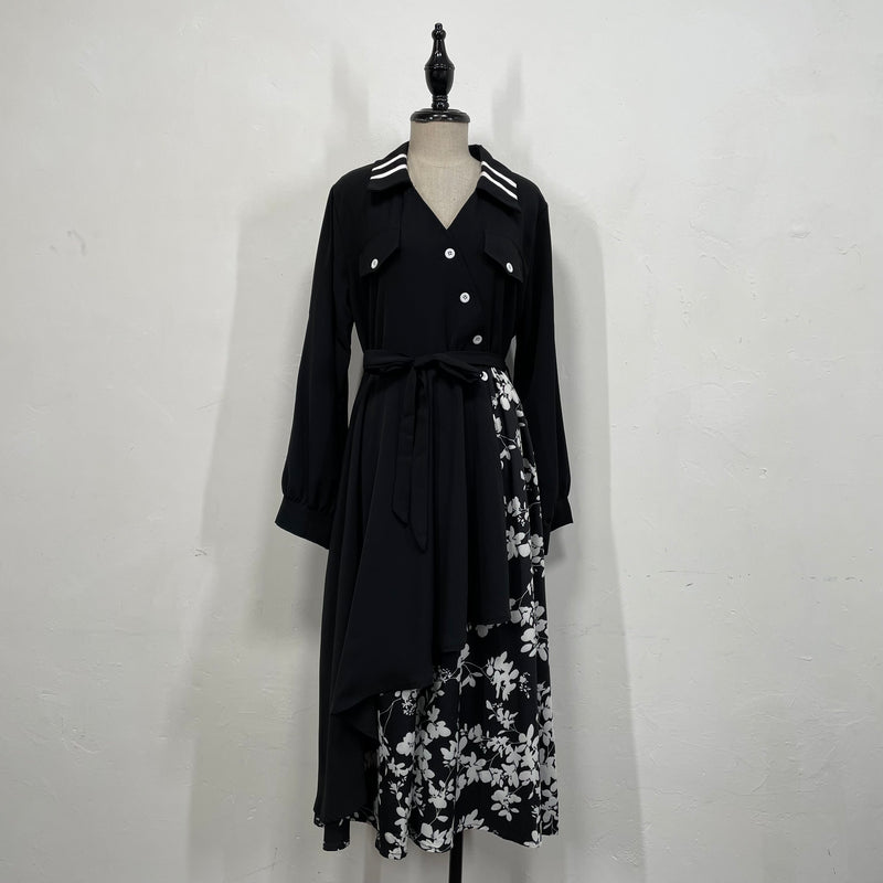 231100 - Floral Silky Dress(10% Off)