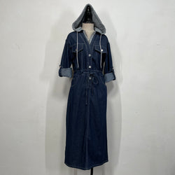 231090 - Hooded Denim Dress(📣 New Item 📣)