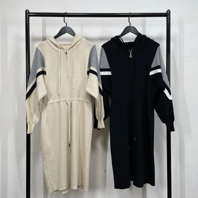 231082 - Knitting Hooded Dress(📣 New Item 📣)