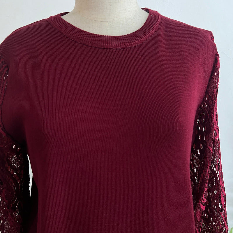 241310 -Lace Sleeve Top