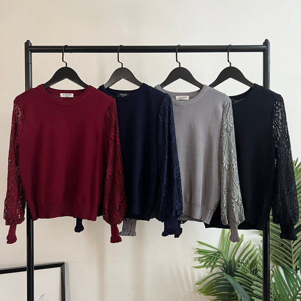 241310 -Lace Sleeve Top