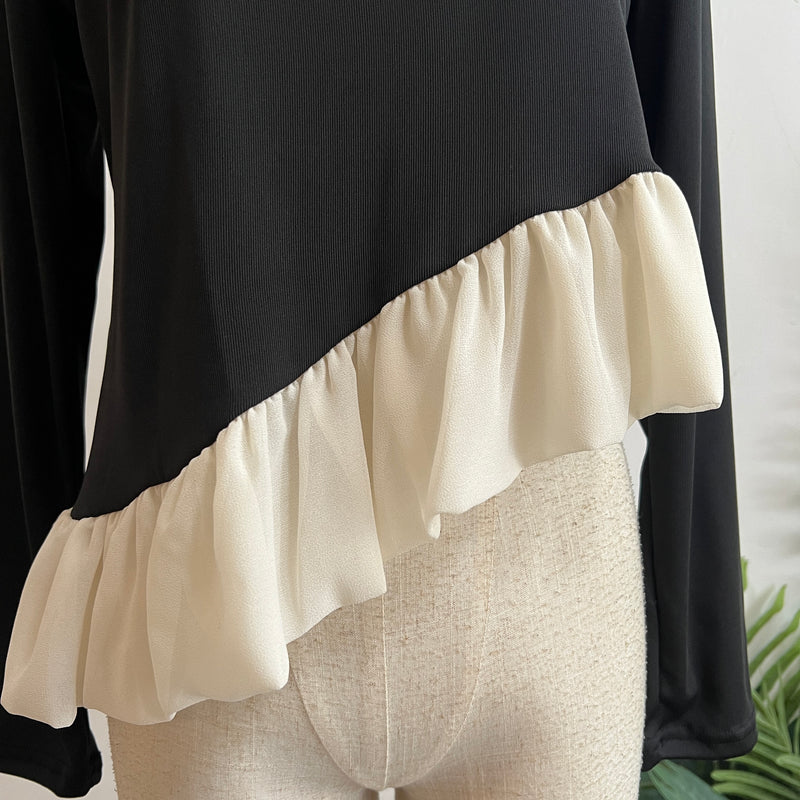 241296 -Ruffle Bottom Top