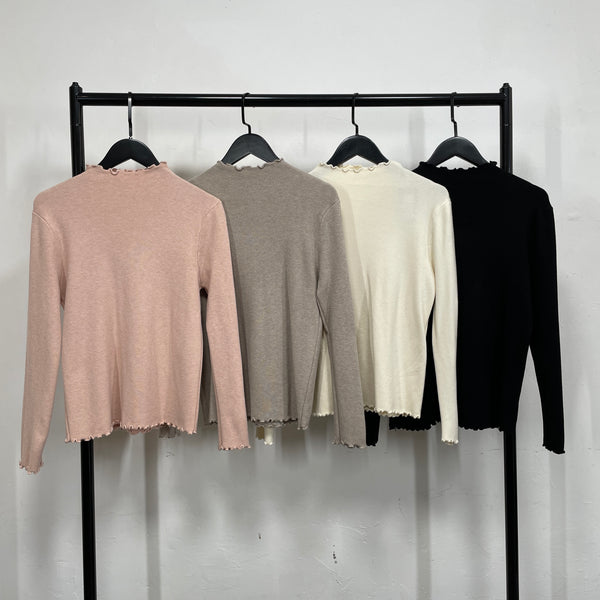 231149 - Ruffle Trim Knitting Top