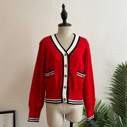 241311 -Trim Knitting Cardigan