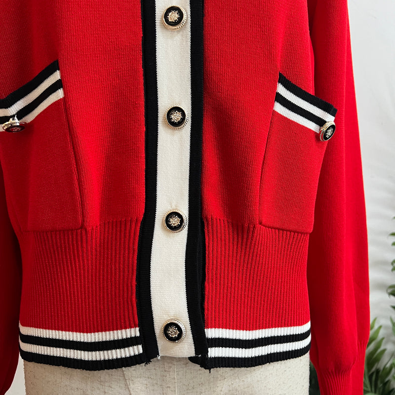 241311 -Trim Knitting Cardigan