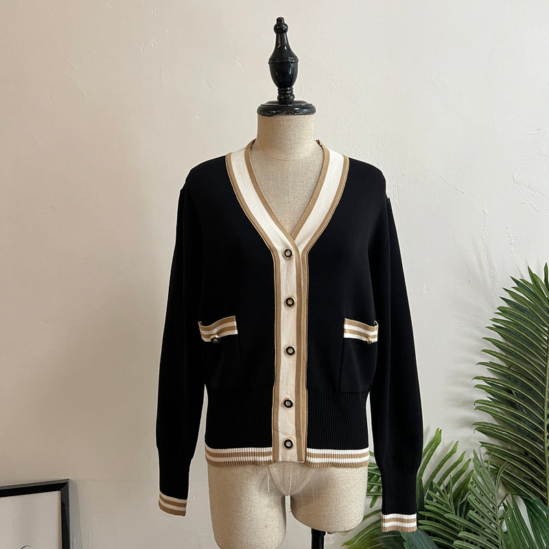 241311 -Trim Knitting Cardigan