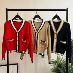 241311 -Trim Knitting Cardigan