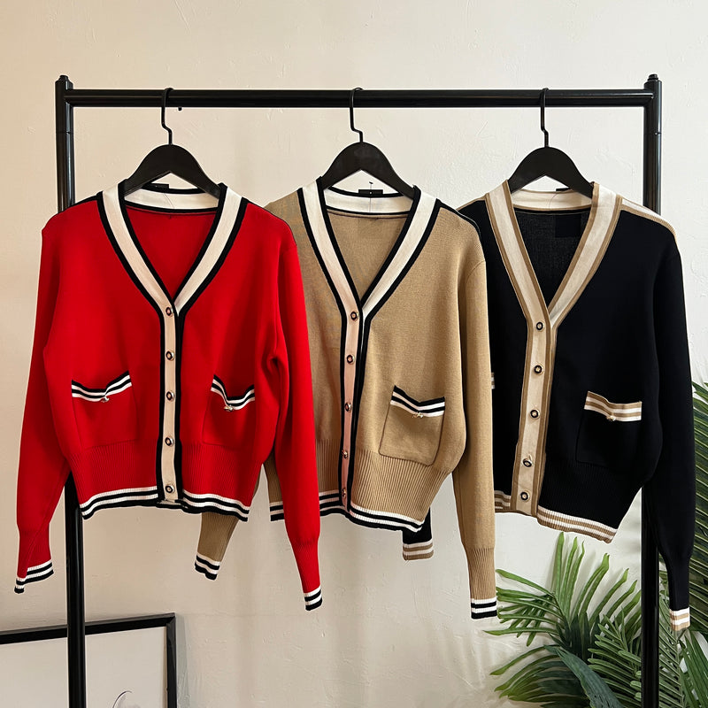 241311 -Trim Knitting Cardigan