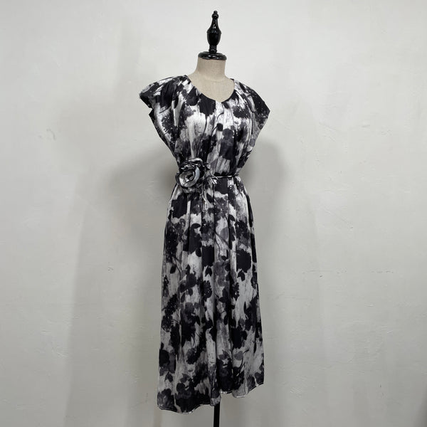 230465 - Ink Print Silky Dress (40% Off)