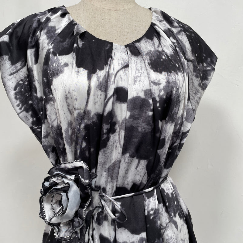 230465 - Ink Print Silky Dress (Best Price)
