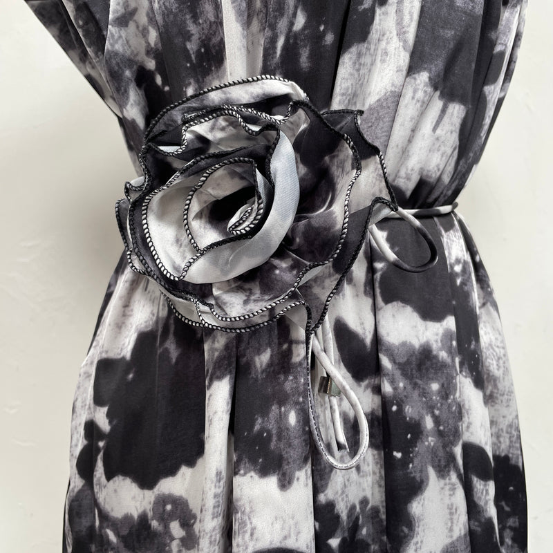 230465 - Ink Print Silky Dress (Best Price)