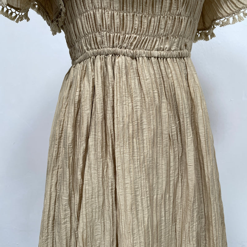 230474 - Crinkle Off Shoulder Dress (Best Price)
