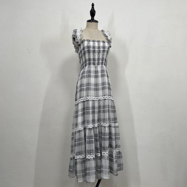 230617 - Checkered Suspender Dress (30% Off)
