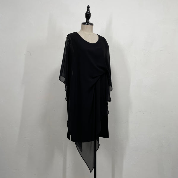 230624 - Chiffon Cape Dress (Best Price)