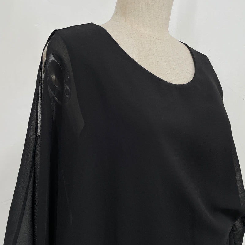 230624 - Chiffon Cape Dress (Best Price)