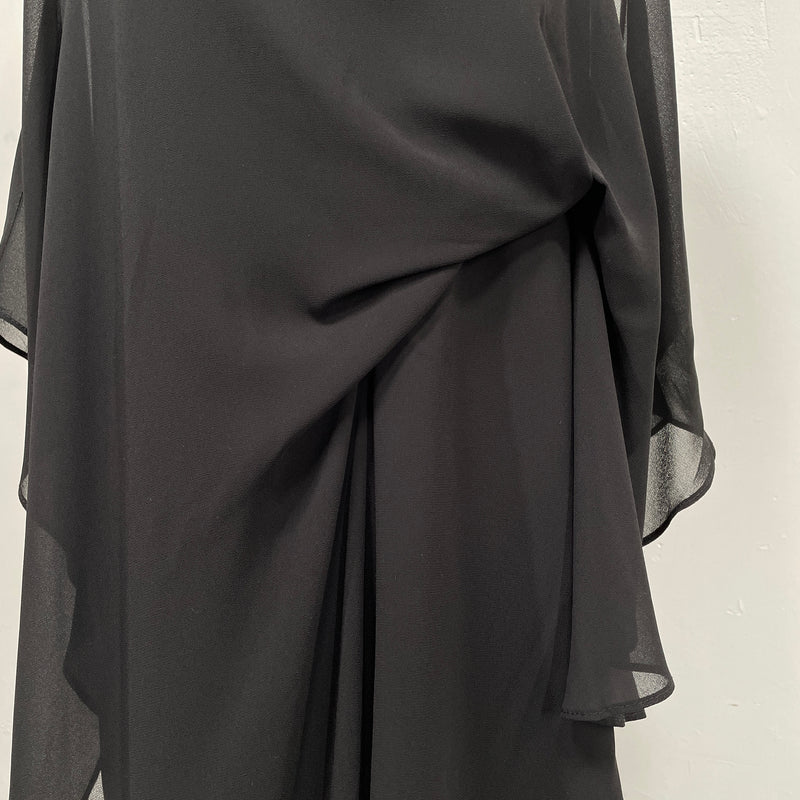 230624 - Chiffon Cape Dress (Best Price)