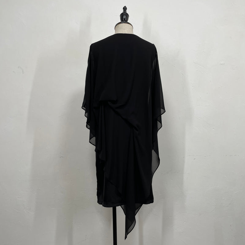 230624 - Chiffon Cape Dress (Best Price)
