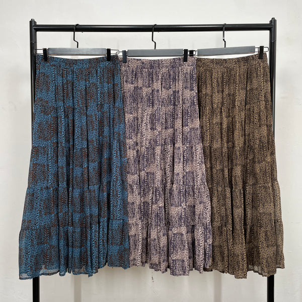 240024 - Print Chiffon Skirt (📣 New Item 📣)
