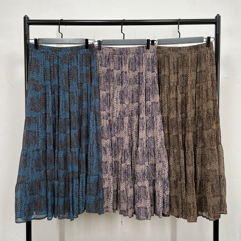 240024 - Print Chiffon Skirt(📣 New Item 📣)