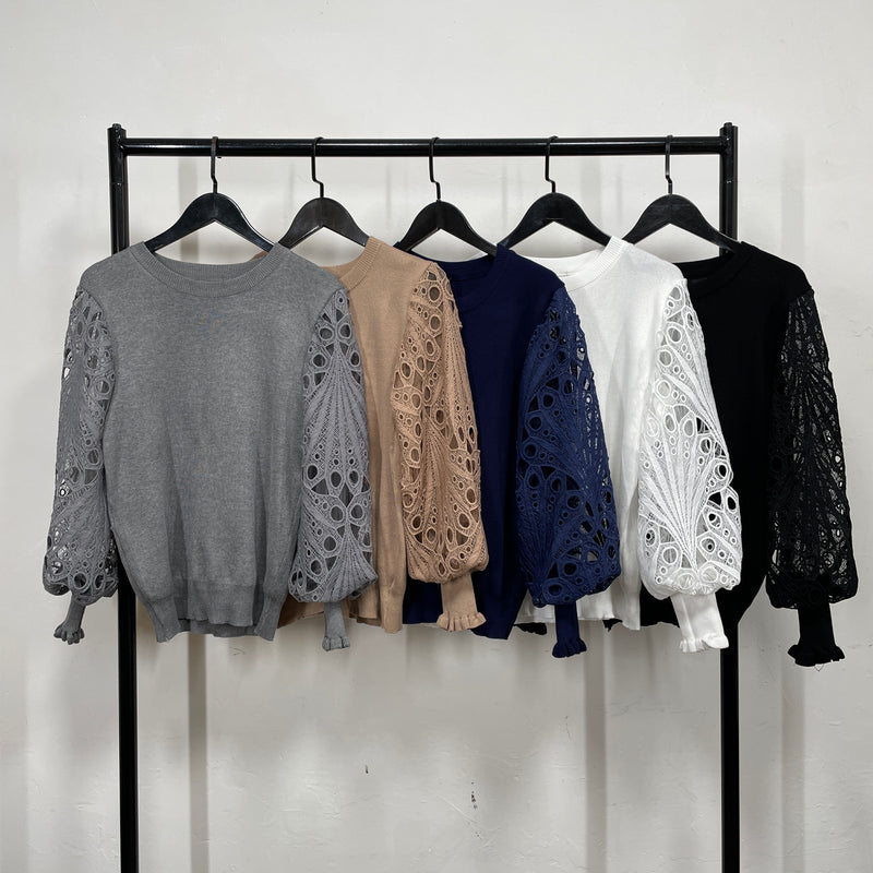 230838 - Lace Sleeve Top(🛍 Limited 🛍)
