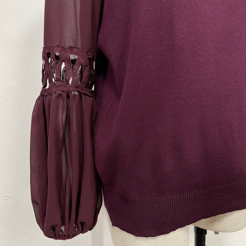 230837 - Chiffon Knitting Top(🛍 Limited 🛍)