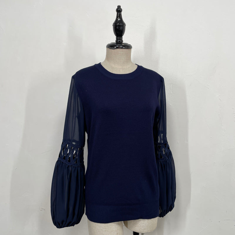 230837 - Chiffon Knitting Top(🛍 Limited 🛍)