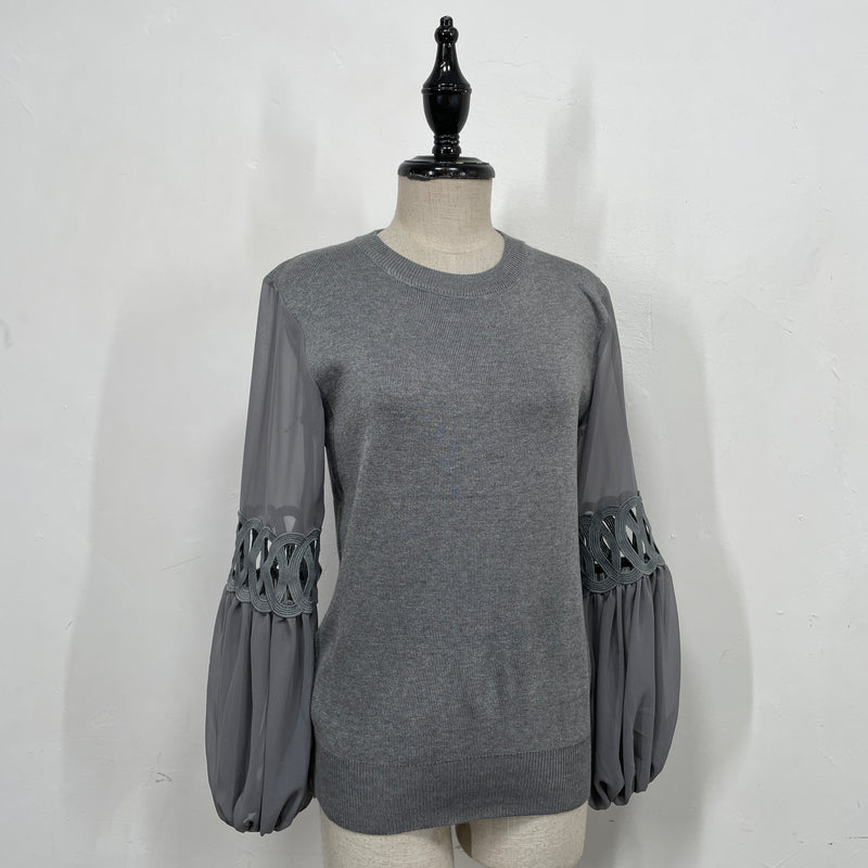 230837 - Chiffon Knitting Top(🛍 Limited 🛍)