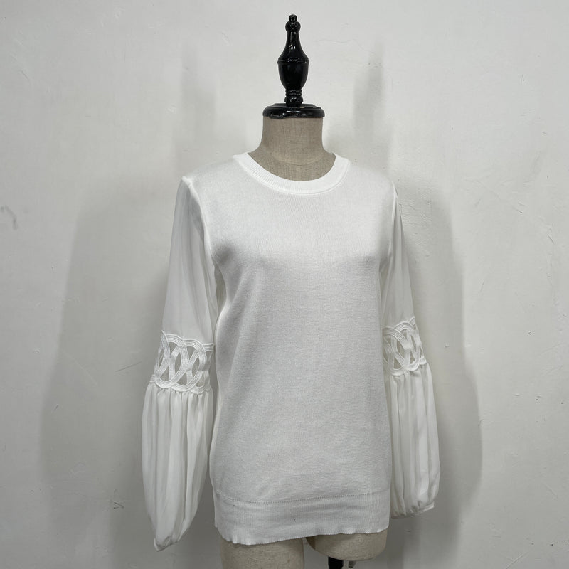230837 - Chiffon Knitting Top(🛍 Limited 🛍)