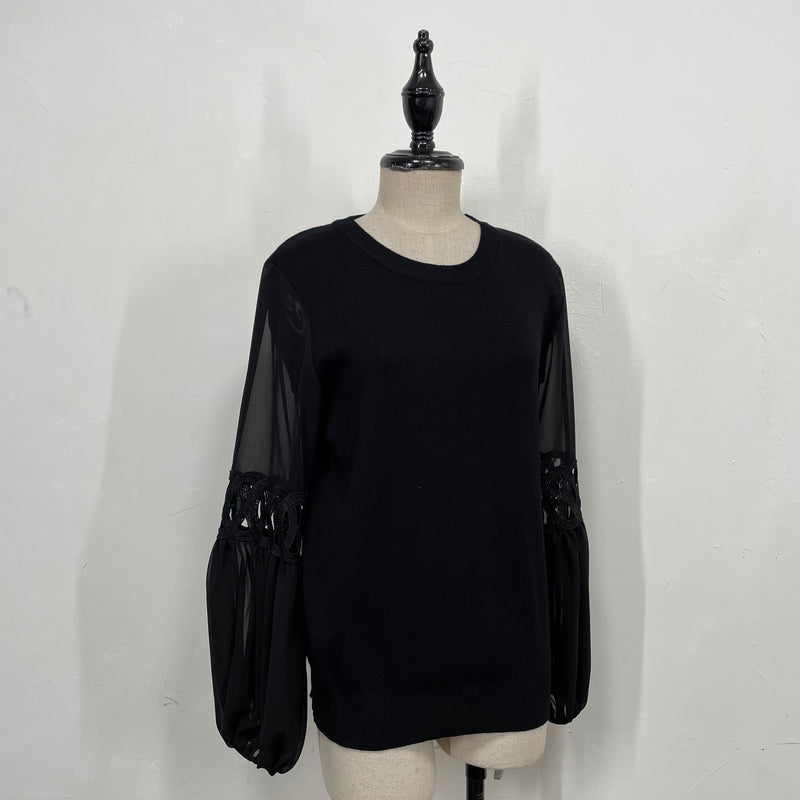 230837 - Chiffon Knitting Top(🛍 Limited 🛍)