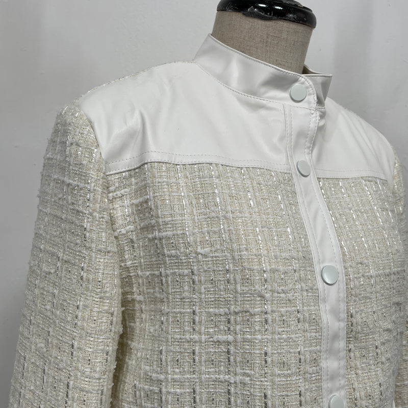 230847 - Tweed PU Jacket(🛍 Limited 🛍)