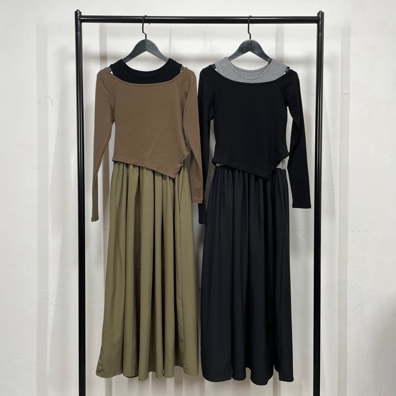 230819 - Cold Shoulder Dress Set(🛍 Limited 🛍)