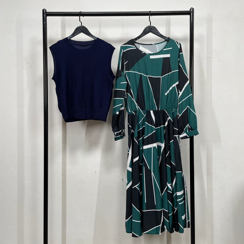 230870 - Green Pattern Dress Set (❤️ Hot Item ❤️)