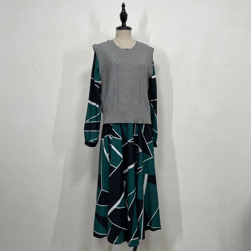 230870 - Green Pattern Dress Set (❤️ Hot Item ❤️)