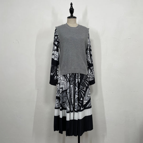 230896 - Pattern Chiffon Dress Set(📣 New Item 📣)