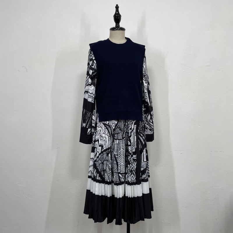 230896 - Pattern Chiffon Dress Set (❤️ Hot Item ❤️)