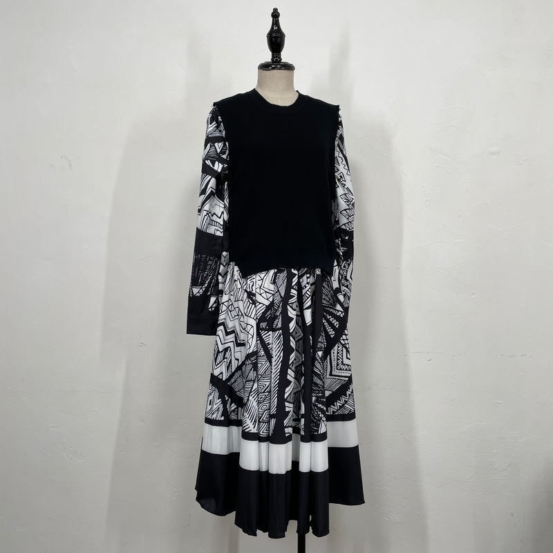 230896 - Pattern Chiffon Dress Set (❤️ Hot Item ❤️)