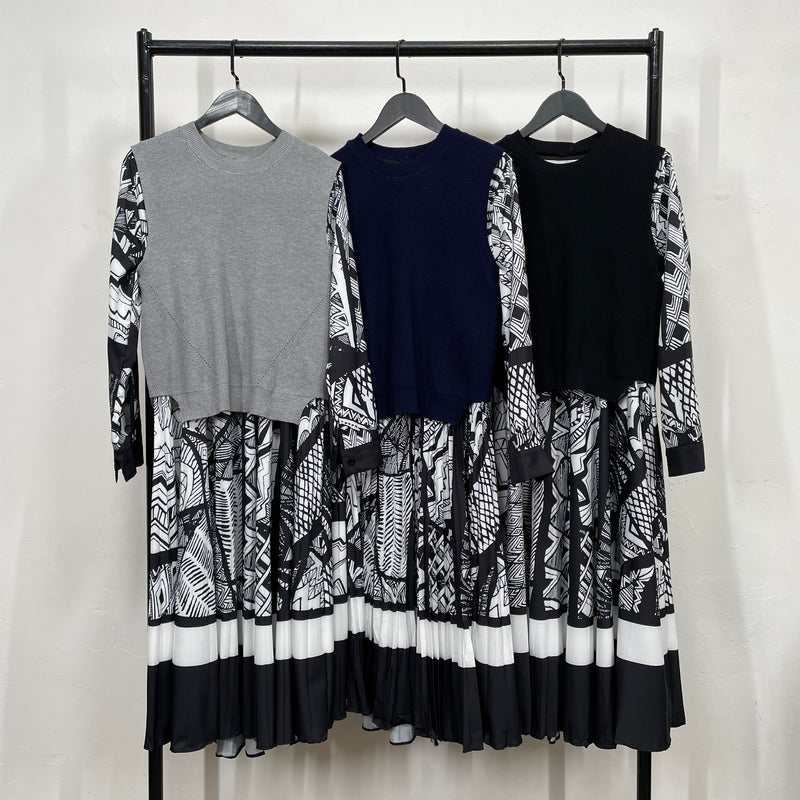 230896 - Pattern Chiffon Dress Set (❤️ Hot Item ❤️)