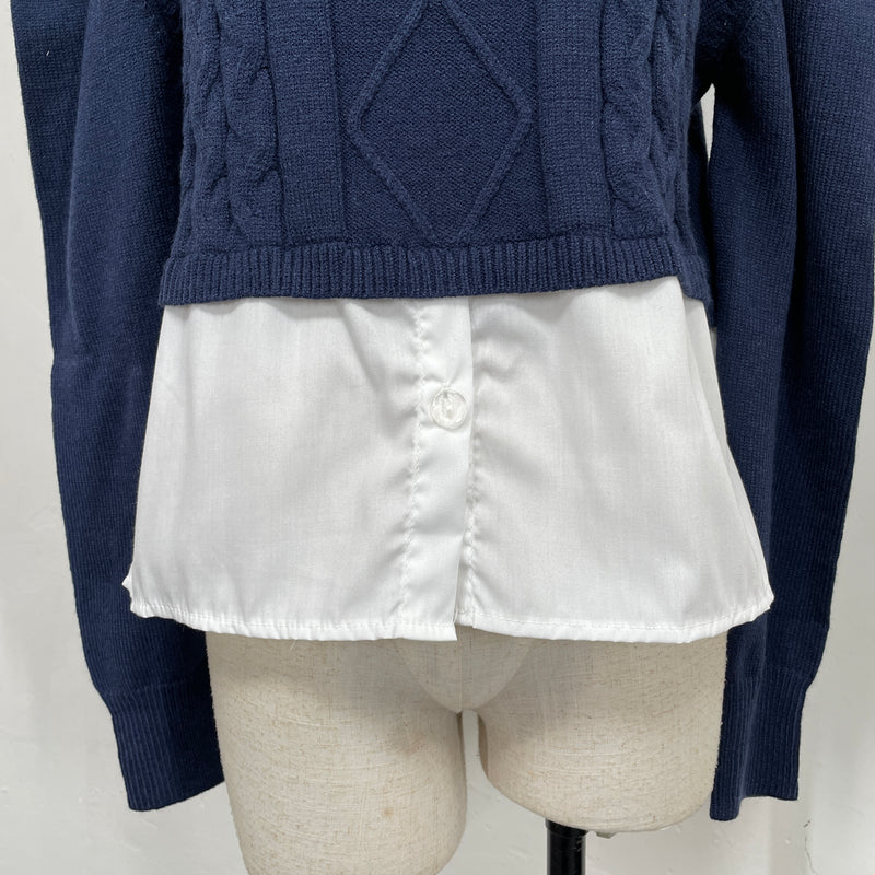230892 - Cold Shoulder Knitting Top (10% Off)