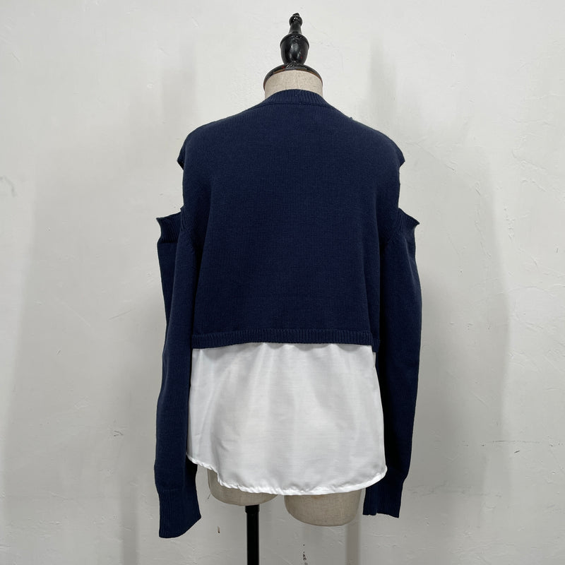 230892 - Cold Shoulder Knitting Top (10% Off)