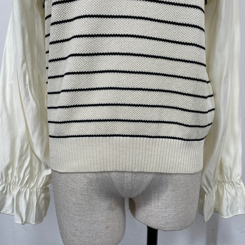 230912 - Striped Ruffle Top (10% Off)