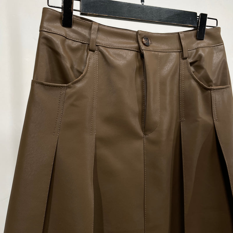 230932 - PU Leather Midi Skirt (❤️ Hot Item ❤️)