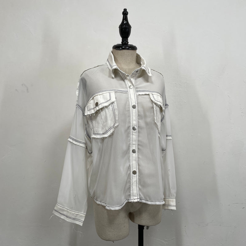 230948 - Chiffon Shirt Top(📣 New Item 📣)