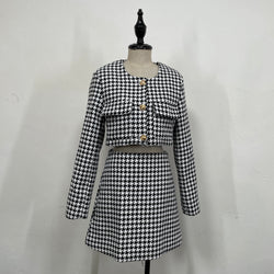 230928 - Houndstooth Skirt Set(📣 New Item 📣)