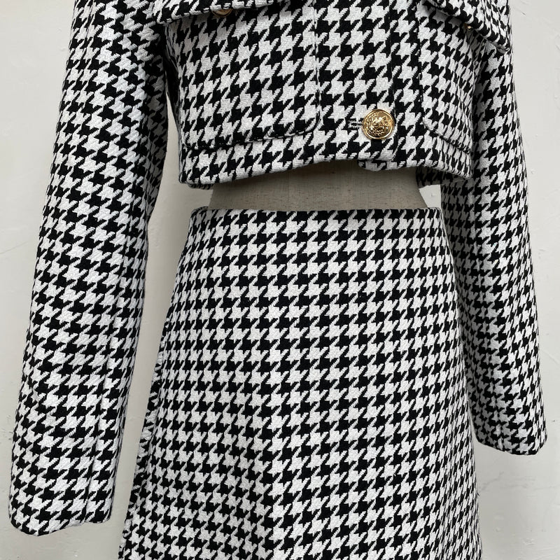 230928 - Houndstooth Skirt Set(📣 New Item 📣)