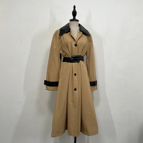 230967 - PU Trim Twill Jacket (20% Off)