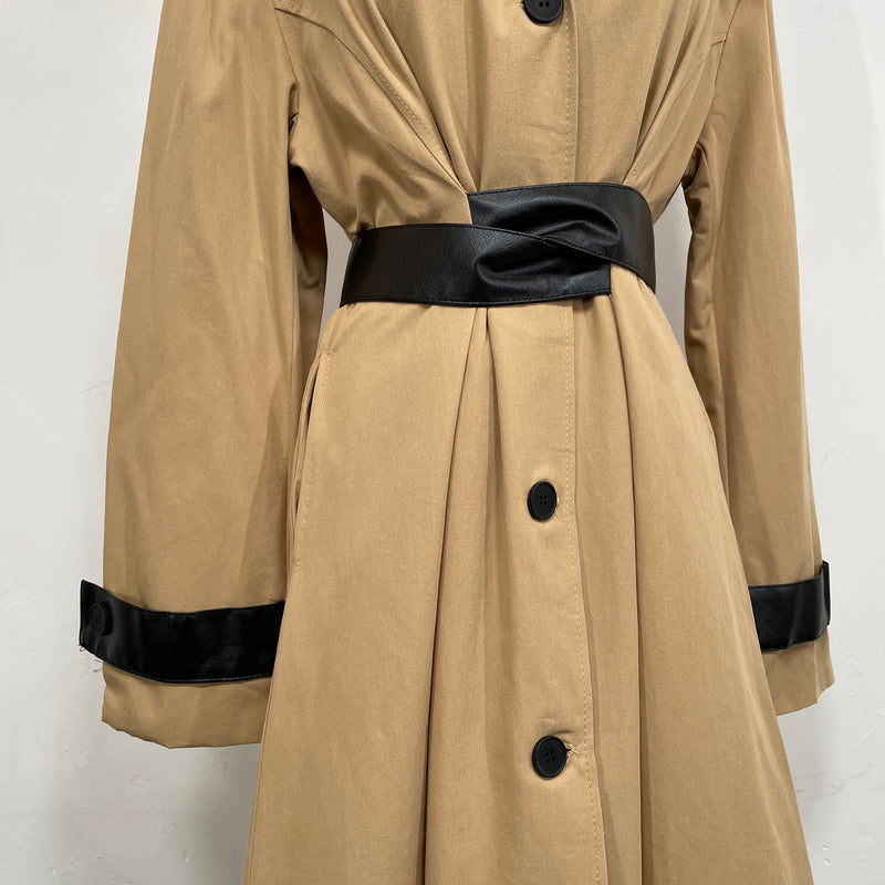 230967 - PU Trim Twill Jacket (20% Off)