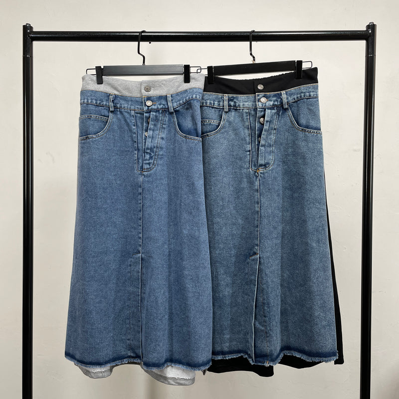230979 - 2 Tone A Line Skirt(📣 New Item 📣)